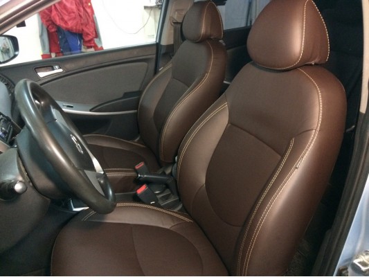 Каркасные авточехлы на Hyundai Solaris